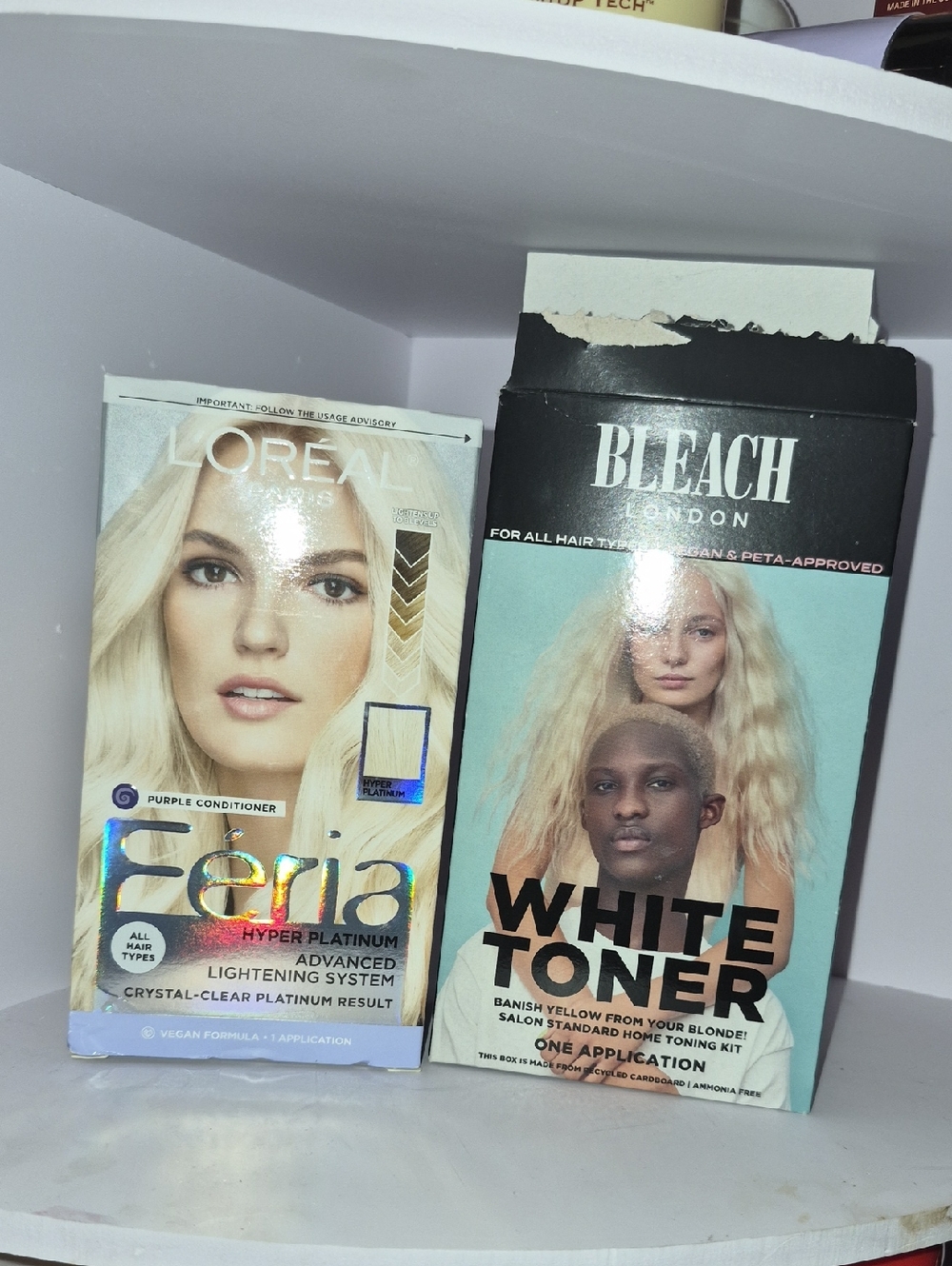 L'Oreal Feria Hyper Platinum & Bleach London White Toner - Blonde Care New